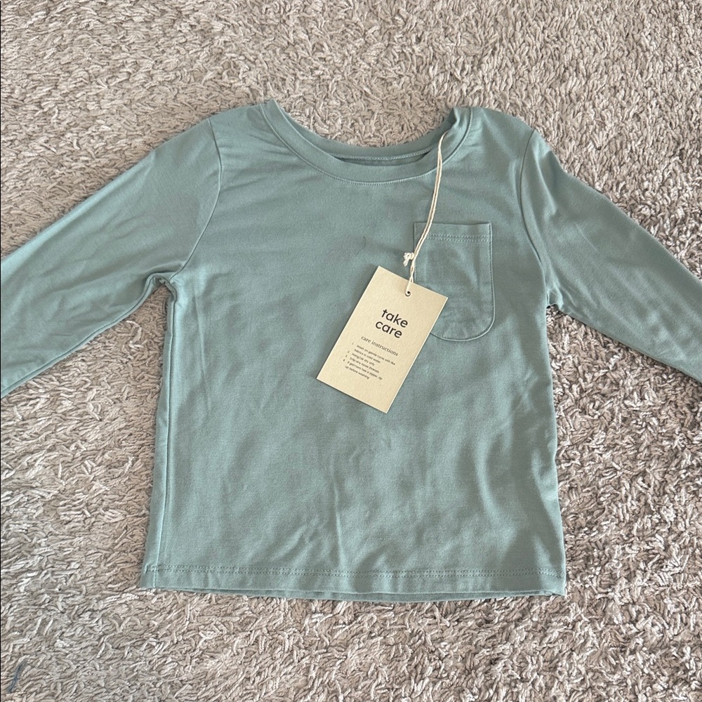 Kyte BABY Long Sleeve Shirt in Soft Green
